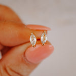 Marquise Stud Earrings - Wander + Lust Jewelry