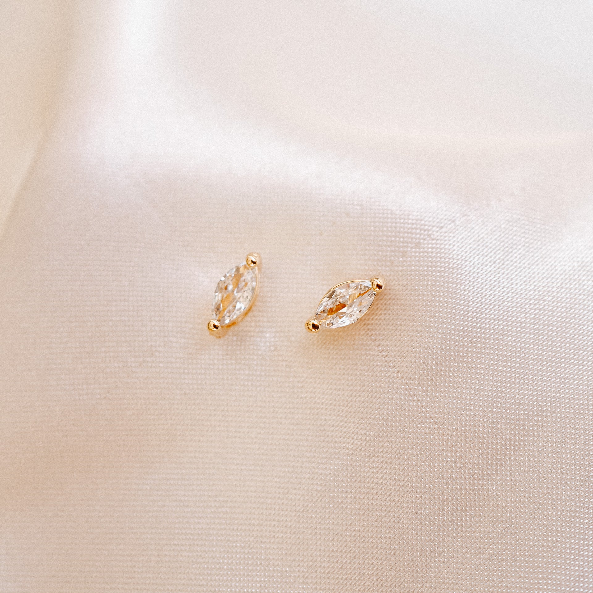 Marquise Stud Earrings - Wander + Lust Jewelry