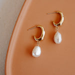 Mila Pearl Hoop Earrings - Gift - Wander + Lust Jewelry