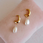 Mila Pearl Hoop Earrings - Gift - Wander + Lust Jewelry