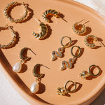 Mila Pearl Hoop Earrings - Gift - Wander + Lust Jewelry