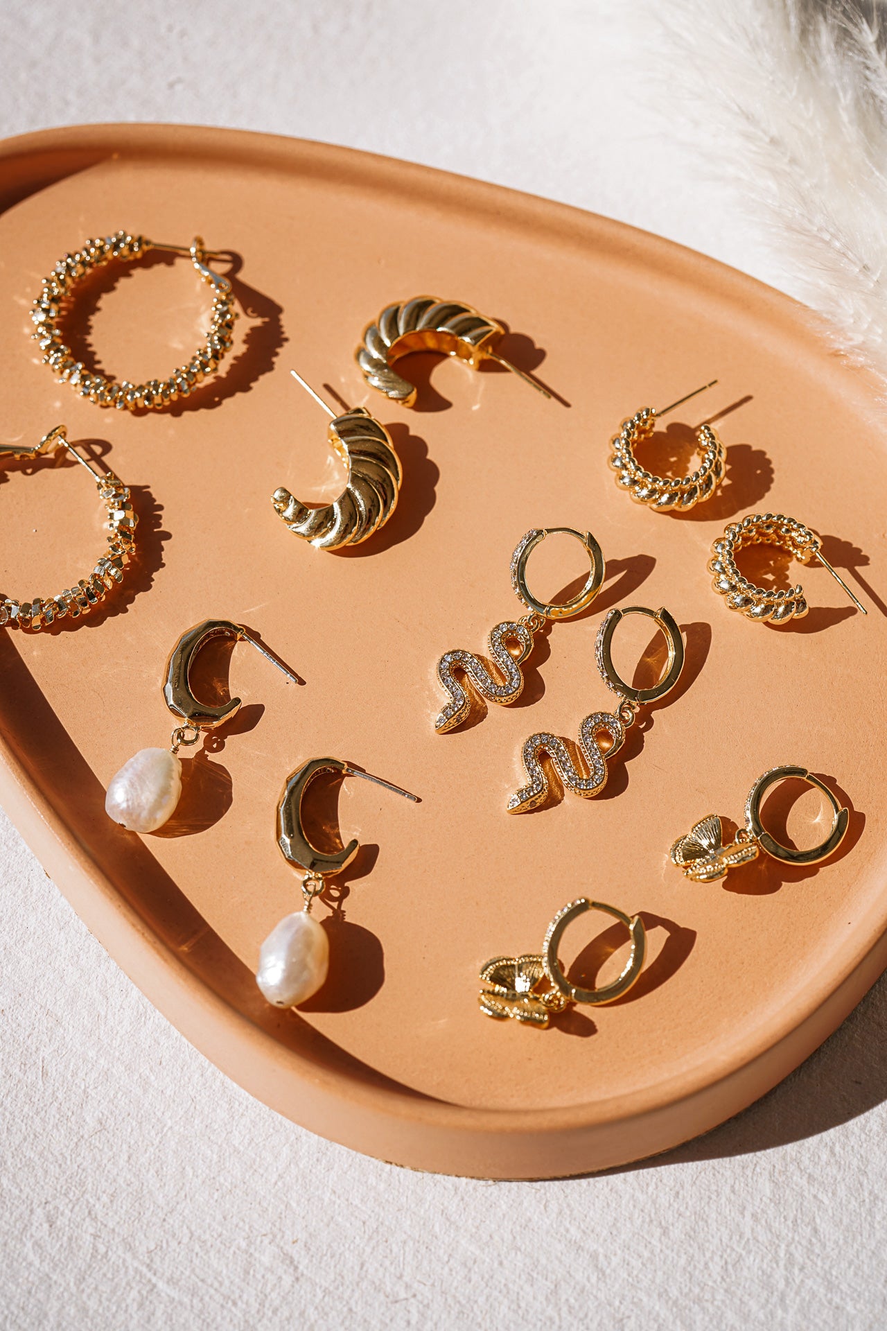 Mila Pearl Hoop Earrings - Gift - Wander + Lust Jewelry
