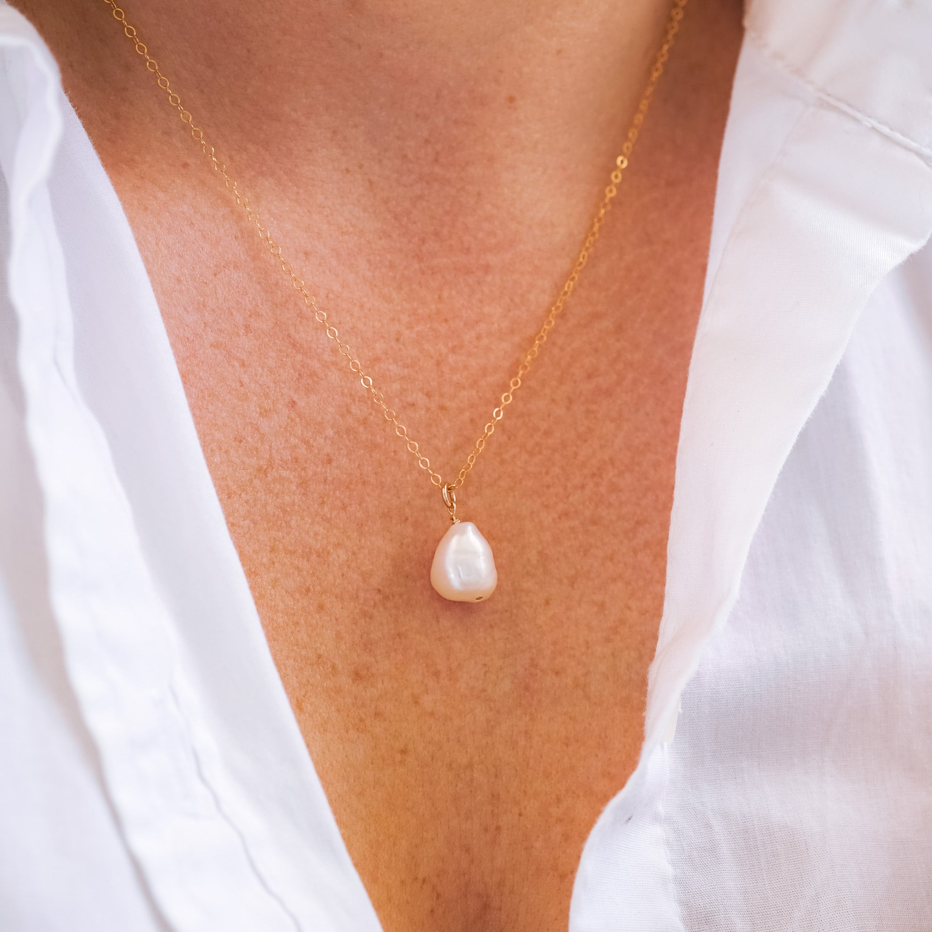 Mila Pearl Necklace - Wander + Lust Jewelry