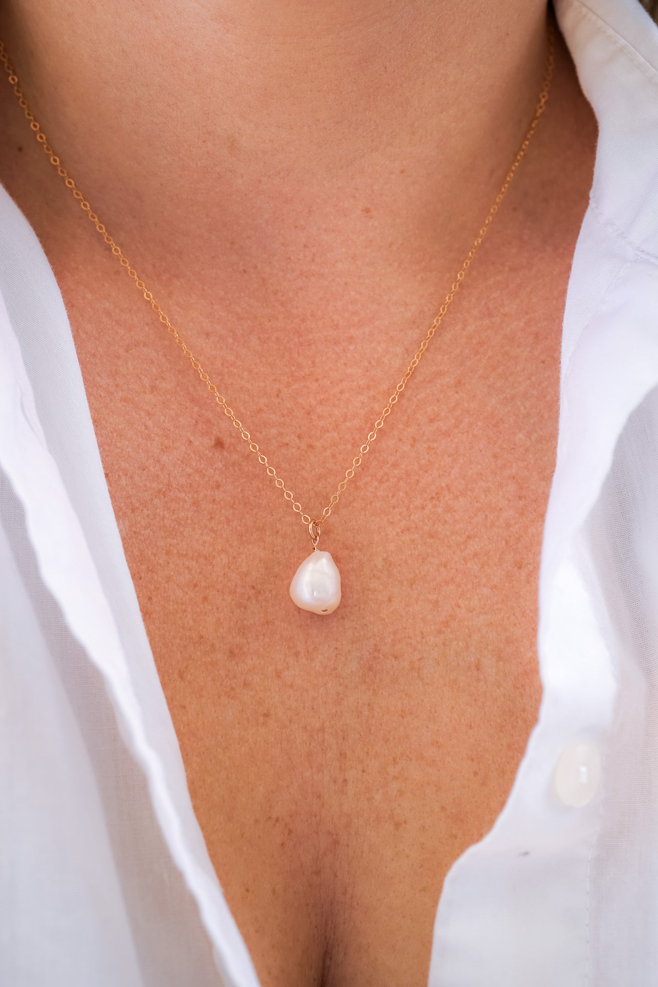 Mila Pearl Necklace - Wander + Lust Jewelry