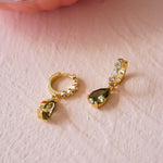 Envy Green Huggie Hoops - Wander + Lust Jewelry