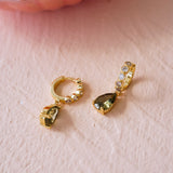 Envy Green Huggie Hoops - Wander + Lust Jewelry