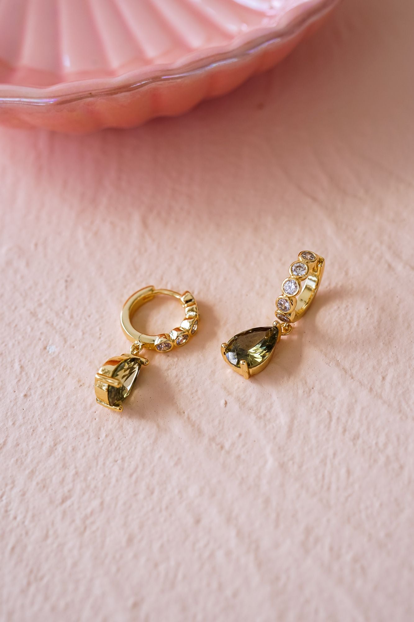Envy Green Huggie Hoops - Wander + Lust Jewelry