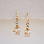 Coco Rose Quartz & Pearl Drop Earrings - Wander + Lust Jewelry