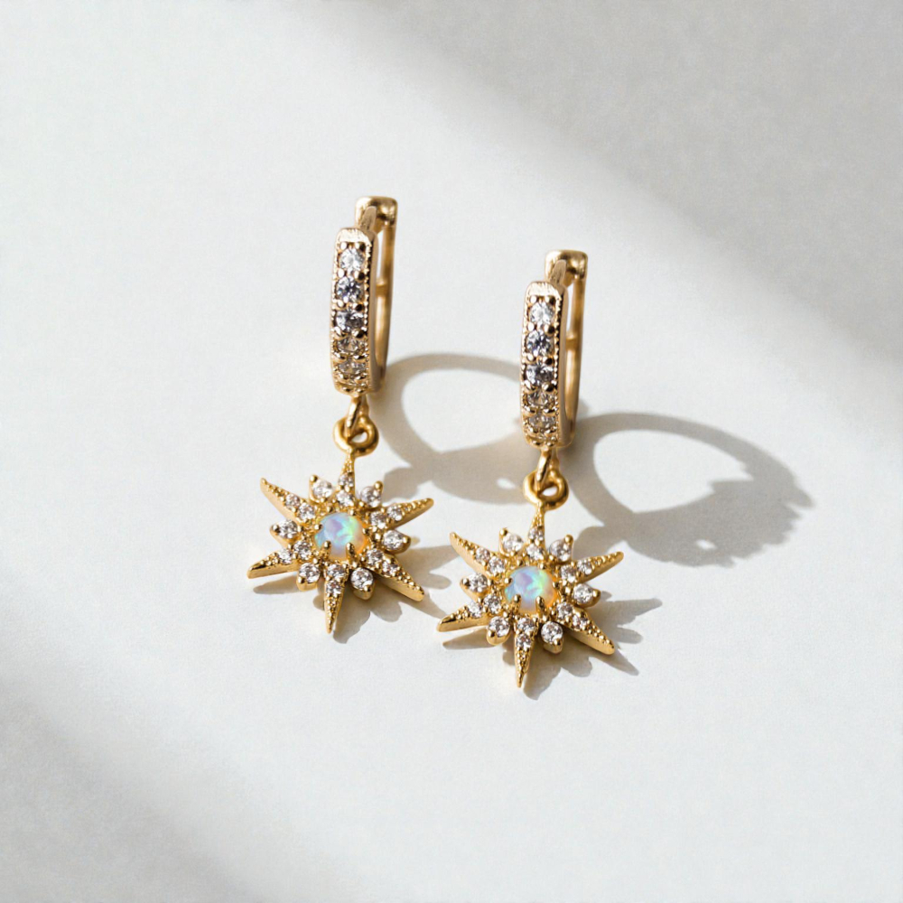 Opal Star Huggies - Wander + Lust Jewelry