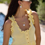 Leila Pearl Paperclip Necklace - Wander + Lust Jewelry