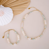 Solene Beaded Turquoise Necklace