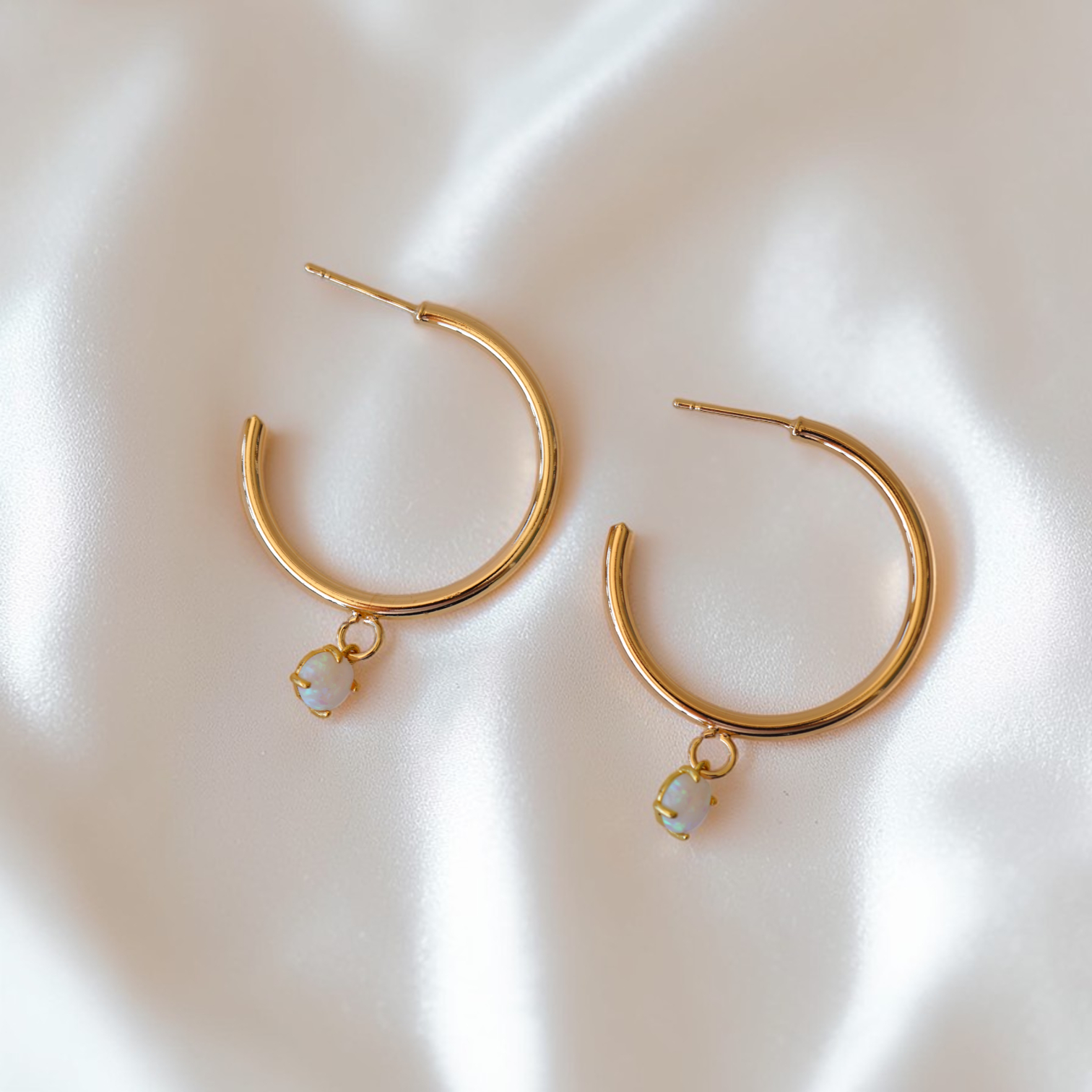 Serafina Opal Hoops - Wander + Lust Jewelry