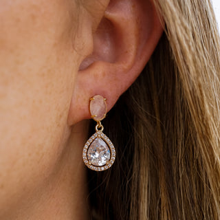 Daphne Rose Quartz Earrings