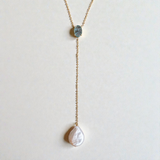 Something Blue Lariat Necklace - Wander + Lust Jewelry