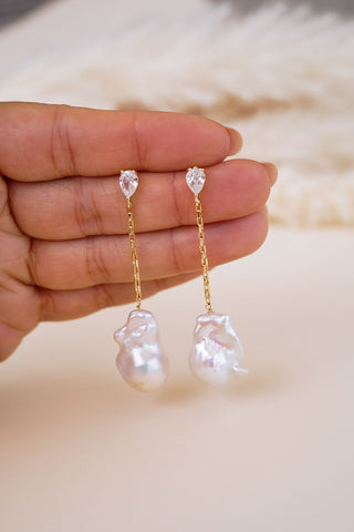Calissa Baroque Pearl Earrings