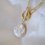 Leila Pearl Paperclip Necklace - Wander + Lust Jewelry
