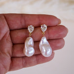 Elowen Baroque Pearl Drop Earrings - Wander + Lust Jewelry
