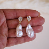 Elowen Baroque Pearl Drop Earrings - Wander + Lust Jewelry
