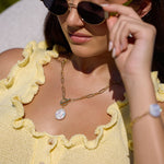 Leila Pearl Paperclip Necklace - Wander + Lust Jewelry
