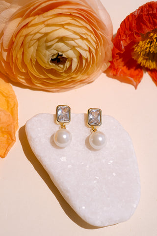 Amelia Pearl Drop Earrings