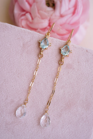 Diana Blue Drop Earrings