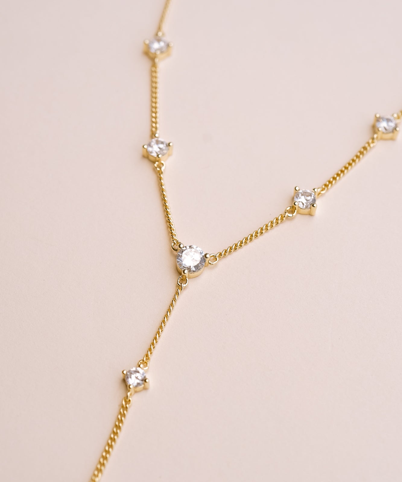 Serene Droplet Y Necklace