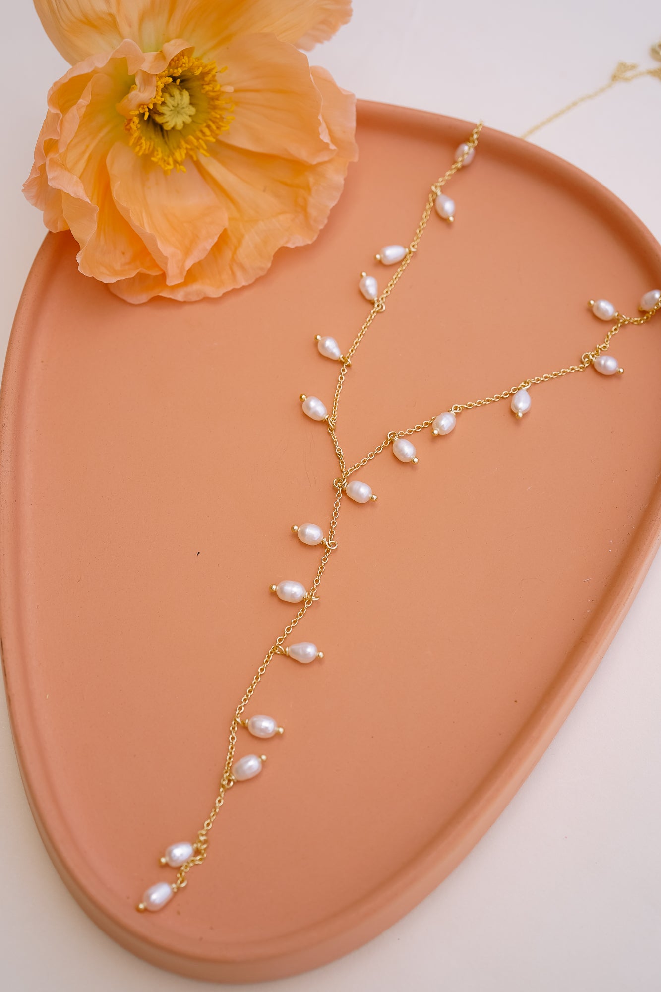 Whispering Pearl Lariat Necklace - Wander + Lust Jewelry
