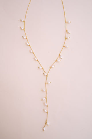 Whispering Pearl Lariat Necklace