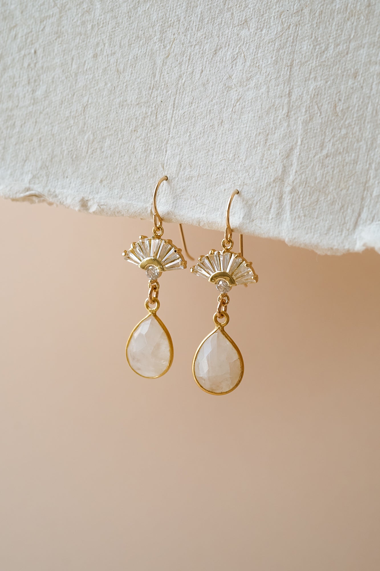 Aria Moonstone Earrings - Wander + Lust Jewelry