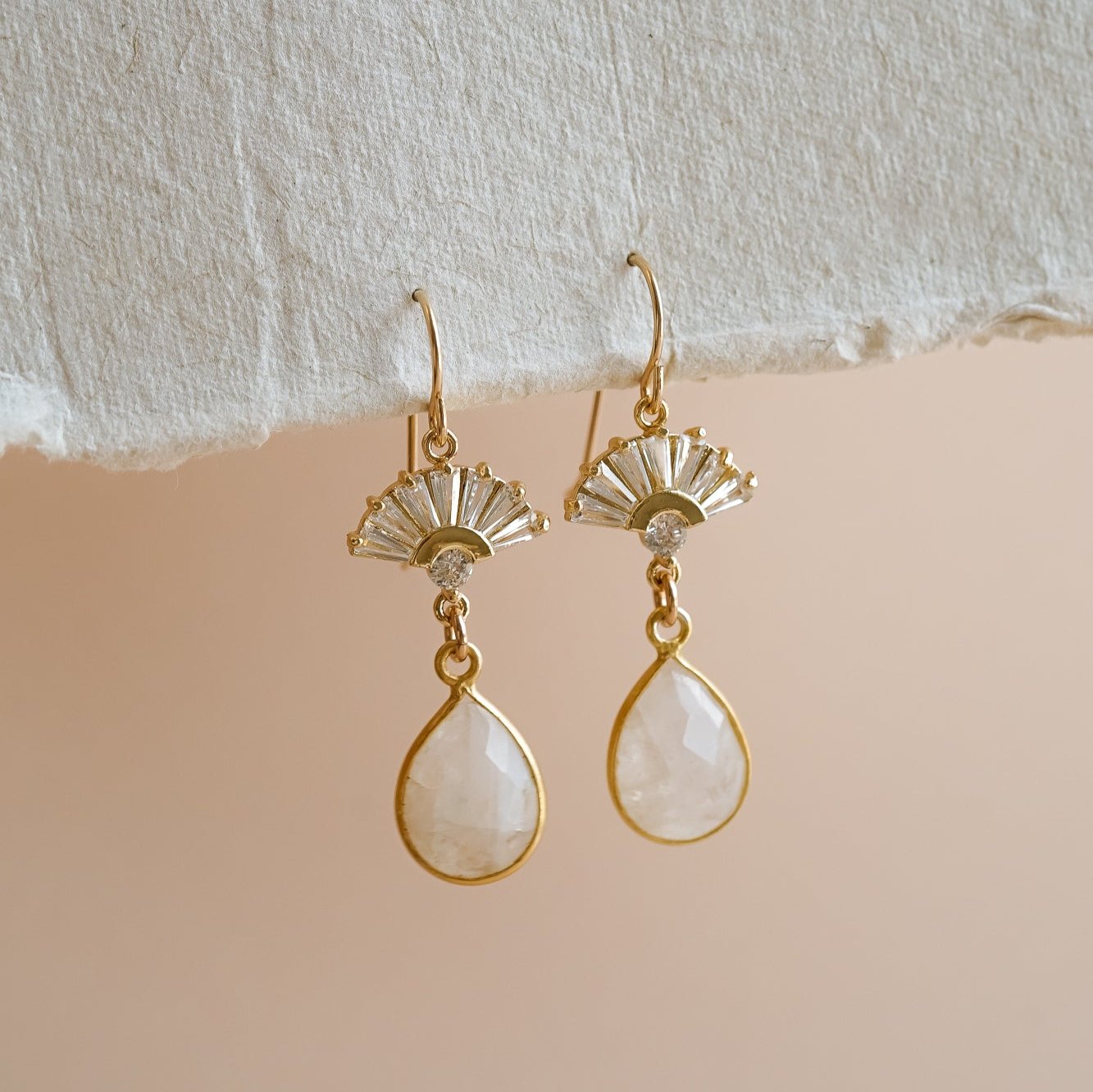 Aria Moonstone Earrings - Wander + Lust Jewelry