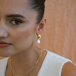 Hailey Dome Pearl Drop Earrings - Wander + Lust Jewelry