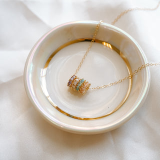 Birthstone Charm Stacker Necklace