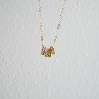 Birthstone Charm Stacker Necklace