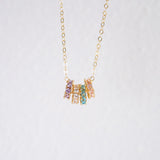 Collier à superposer avec breloque pierre de naissance