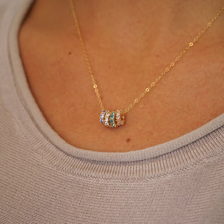 Birthstone Charm Stacker Necklace