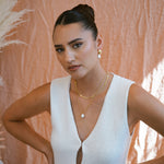 Hailey Dome Pearl Drop Earrings - Wander + Lust Jewelry