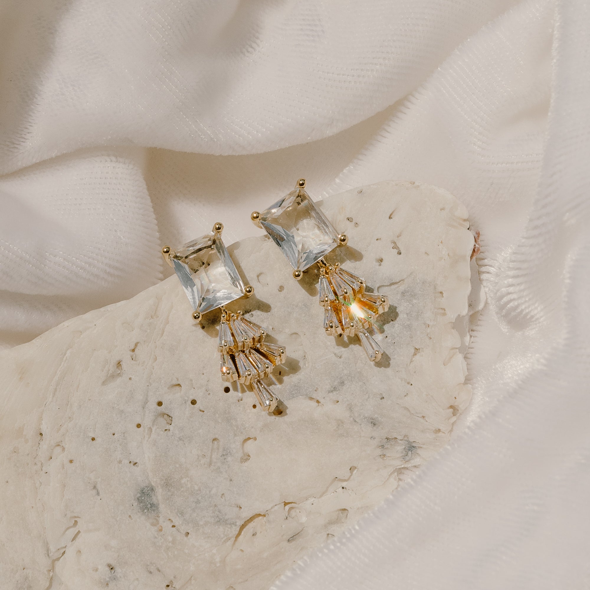 Emilie Art Deco Earrings - Wander + Lust Jewelry