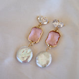Arabella Pink Drop Earrings - Wander + Lust Jewelry
