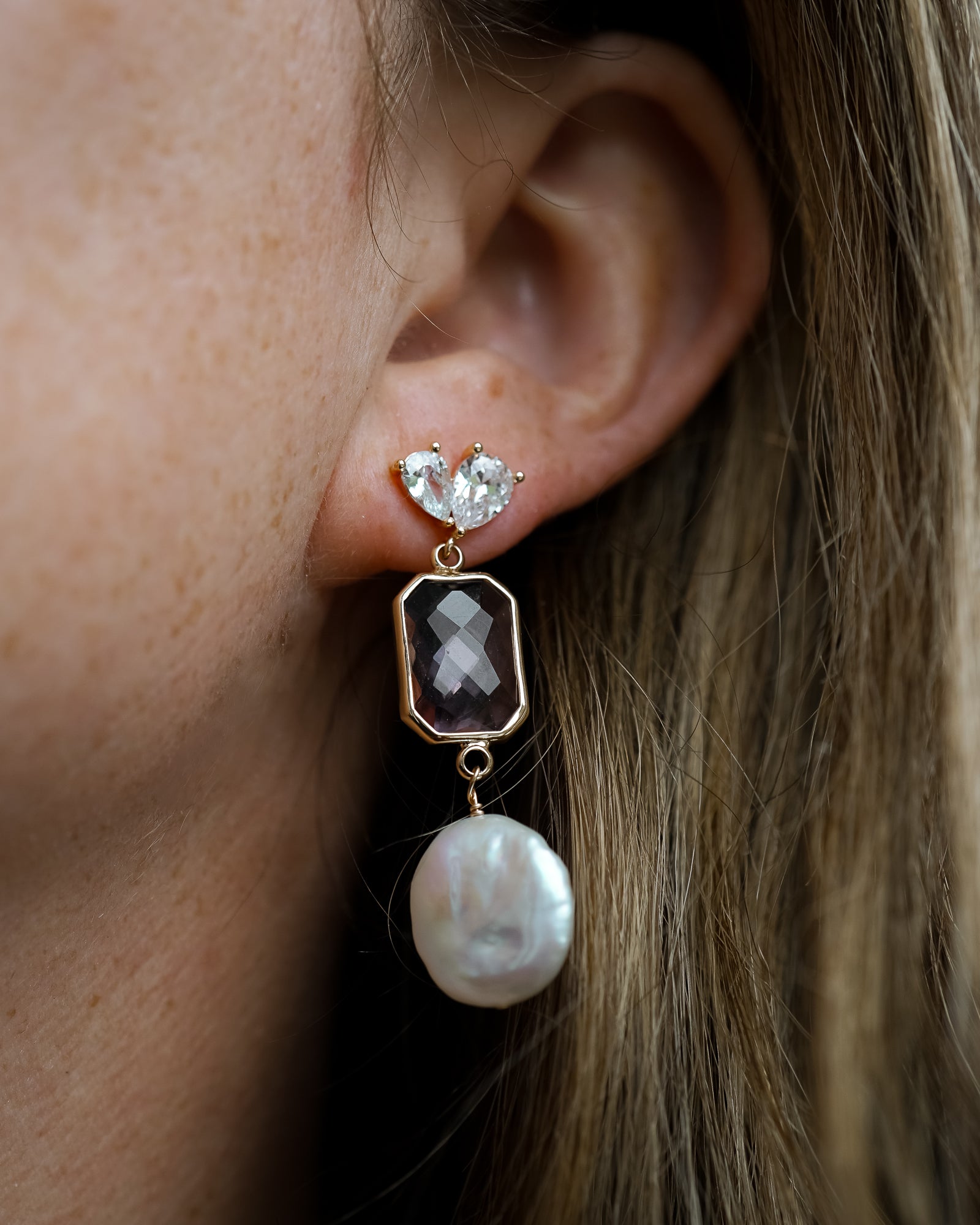 Arabella Pink Drop Earrings - Wander + Lust Jewelry