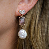 Arabella Pink Drop Earrings - Wander + Lust Jewelry