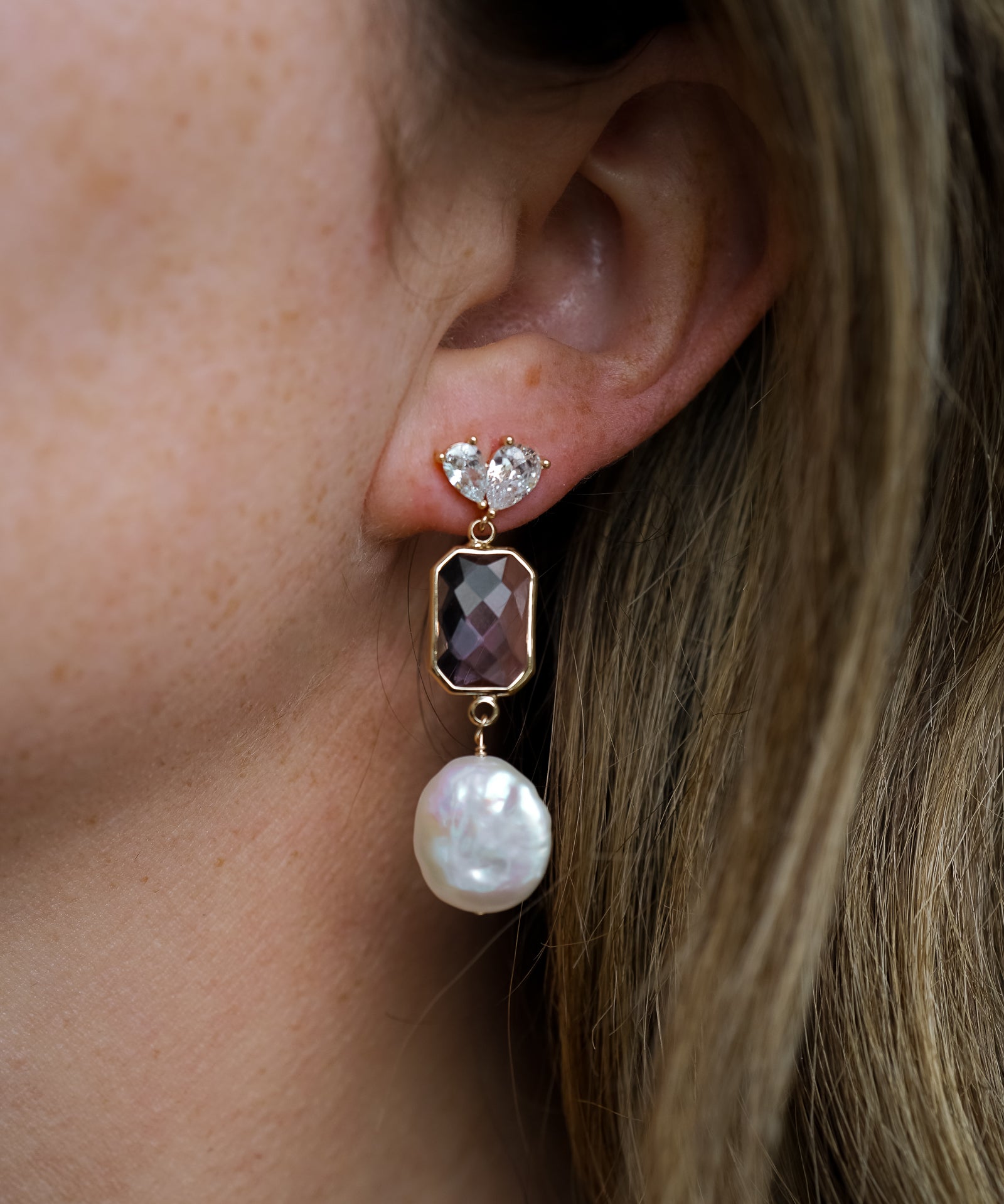 Arabella Pink Drop Earrings - Wander + Lust Jewelry