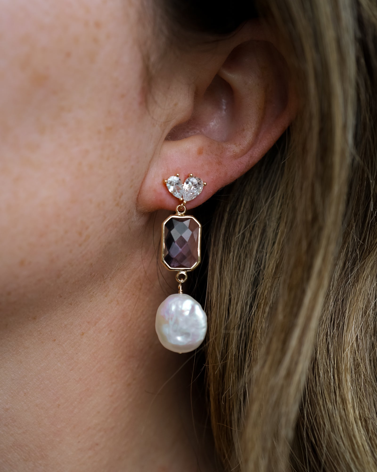 Arabella Pink Drop Earrings - Wander + Lust Jewelry