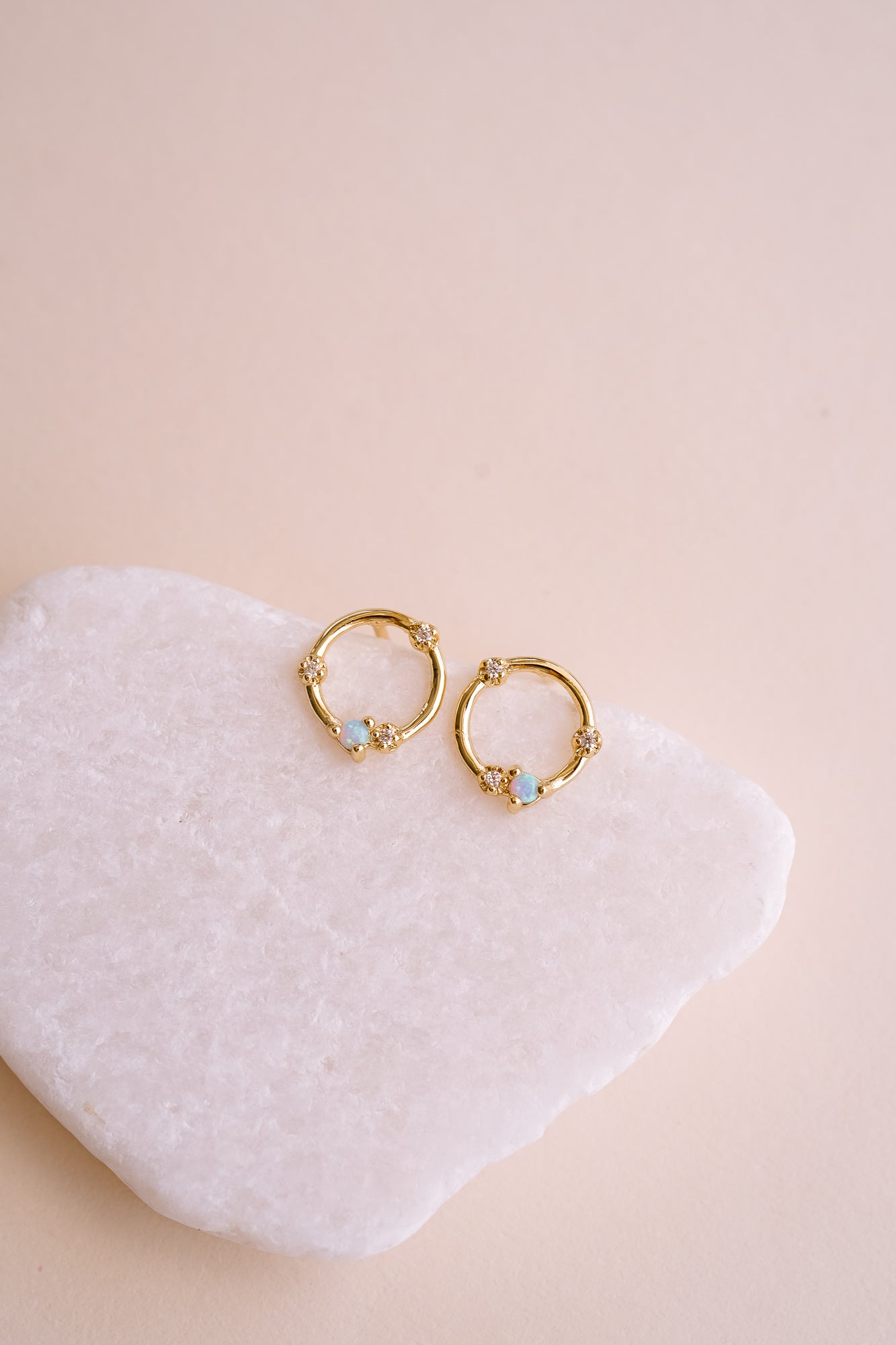 Orbital Glow Opal Studs - Wander + Lust Jewelry