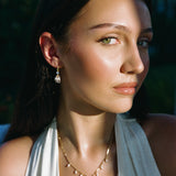 Coco Rose Quartz & Pearl Drop Earrings - Wander + Lust Jewelry