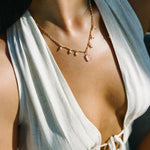 Coco Rose Quartz & Pearl Necklace - Wander + Lust Jewelry