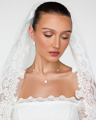 Sofia Pearl Dangle Necklace