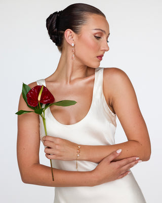 Primrose Peach Drop Earrings