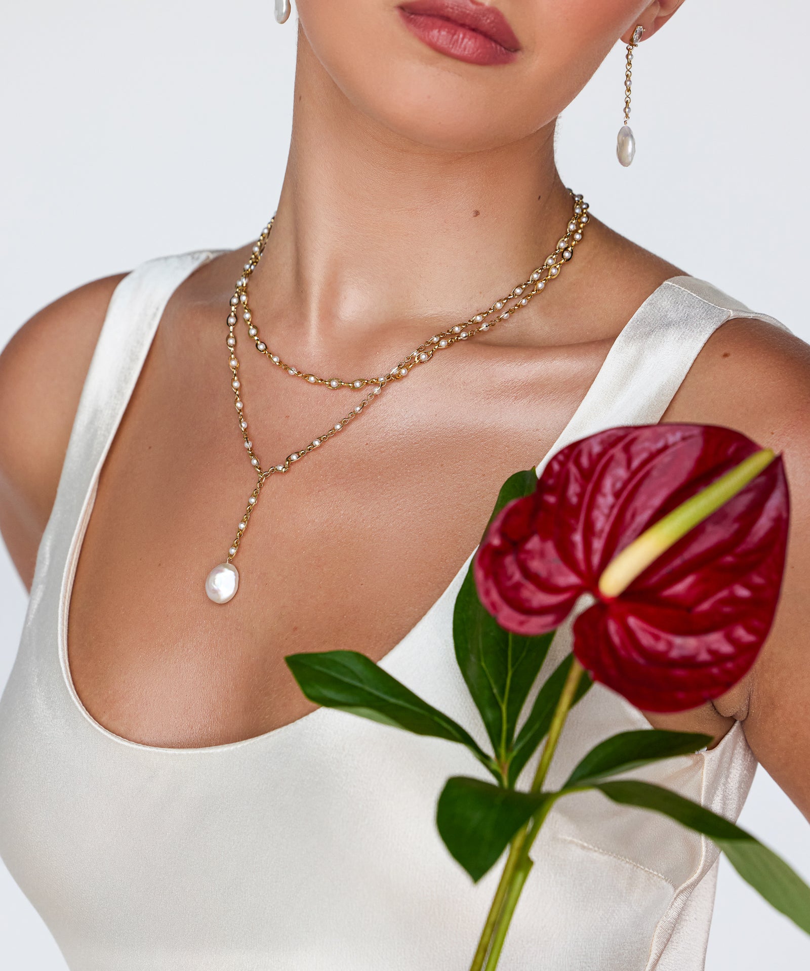 Hannah Pearl Layered Necklace - Wander + Lust Jewelry