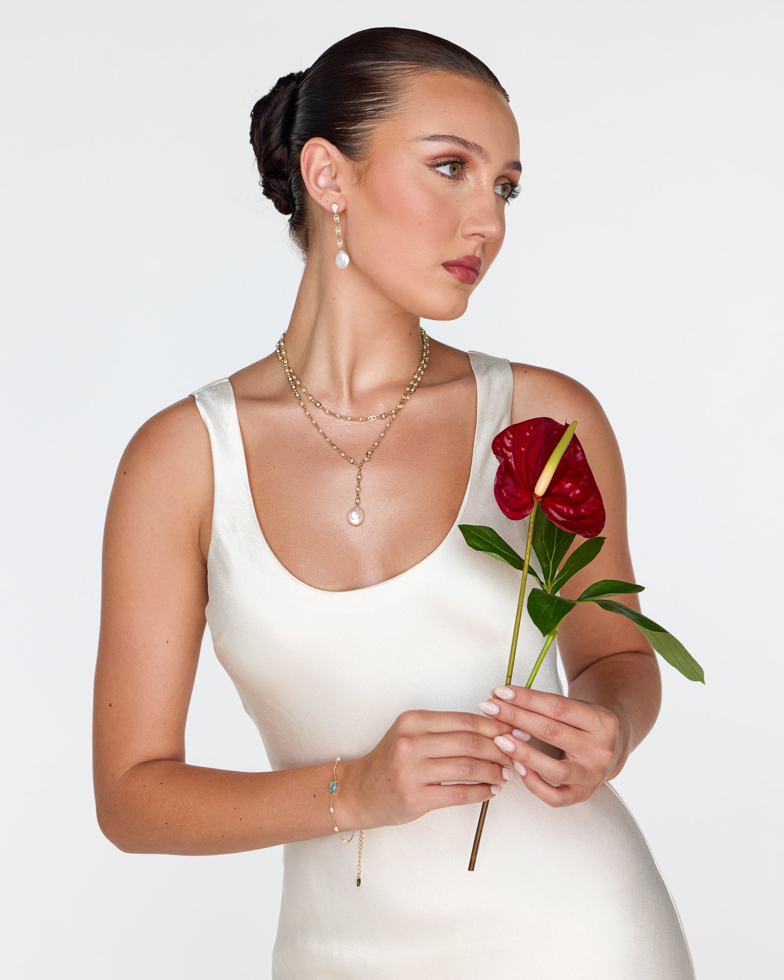 Hannah Pearl Layered Necklace - Wander + Lust Jewelry