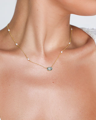 Something Blue Pearl Necklace